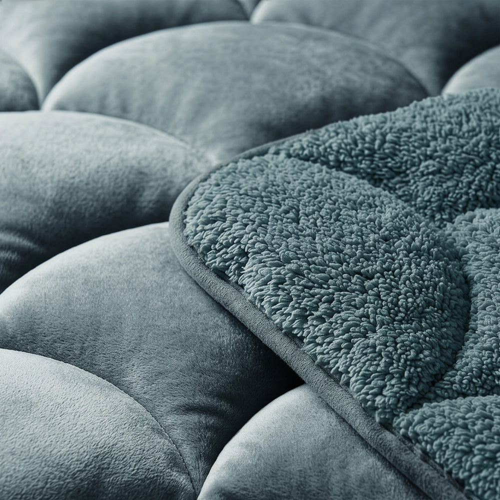 Sleeptime Lazy dekbed zonder overtrek Teddy/Velvet incl. kussensloop - Groen