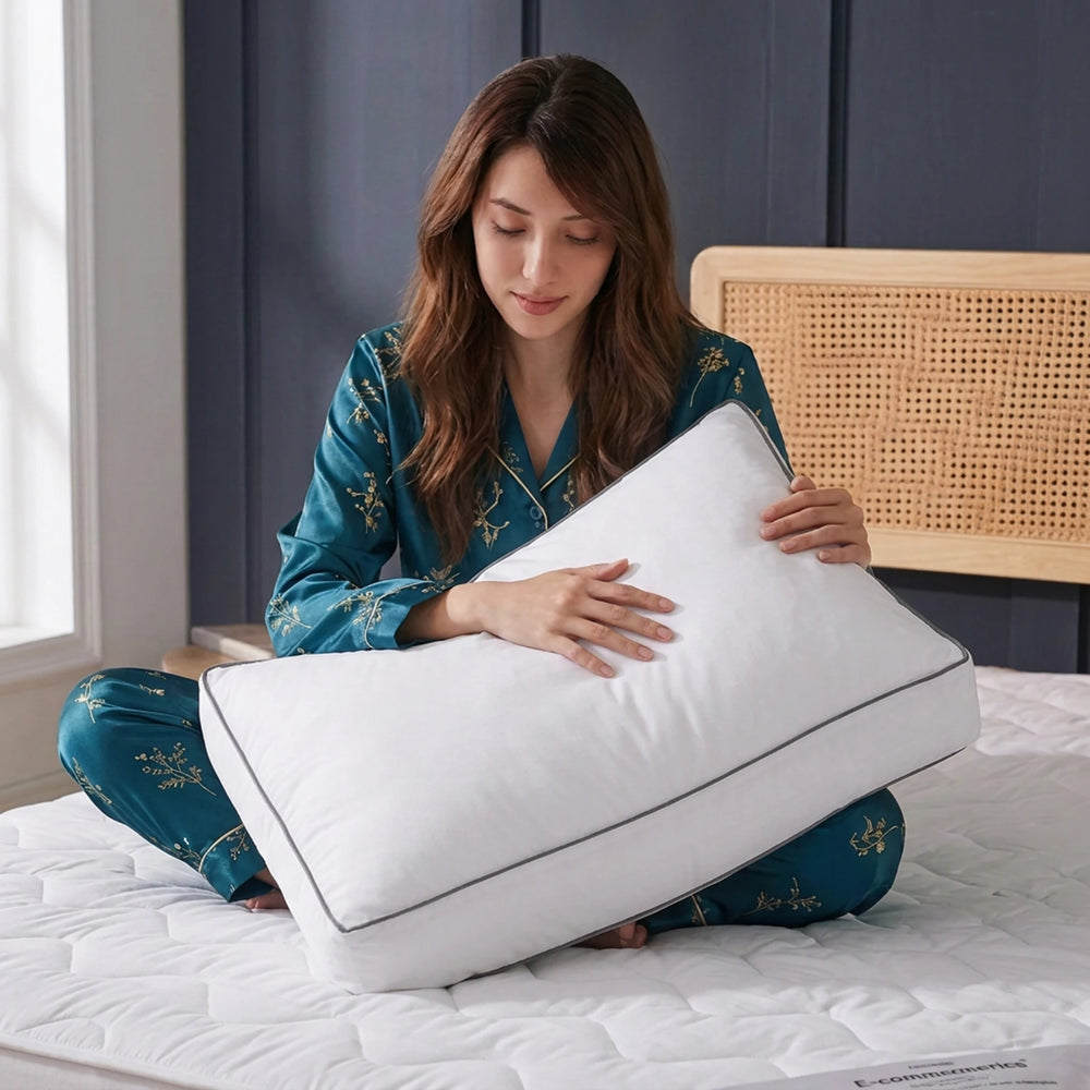 Sleeptime Boxkussen - Set van 2 stuks - 50x60 cm - op bed