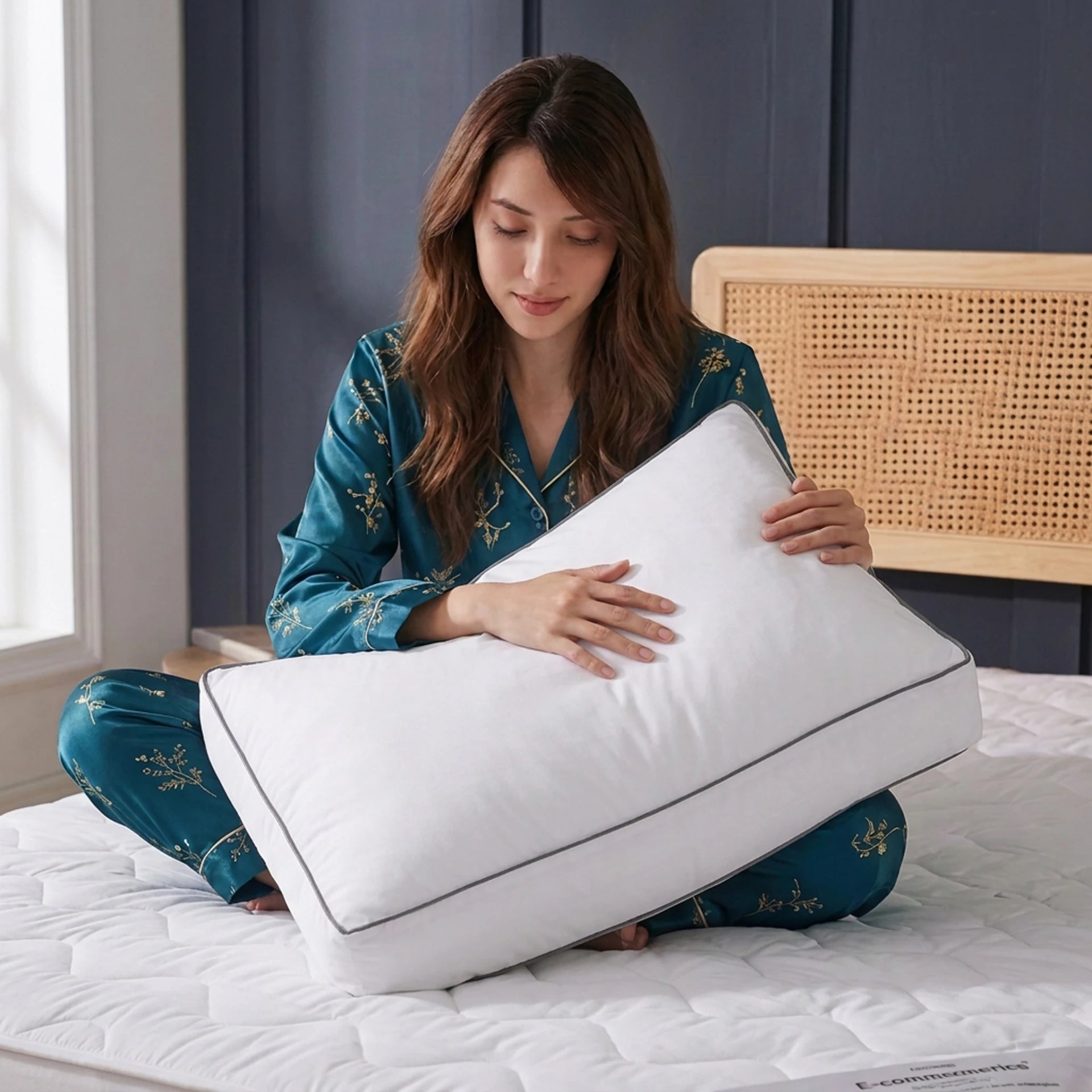 Sleeptime Boxkussen - Set van 2 stuks - 50x60 cm - op bed