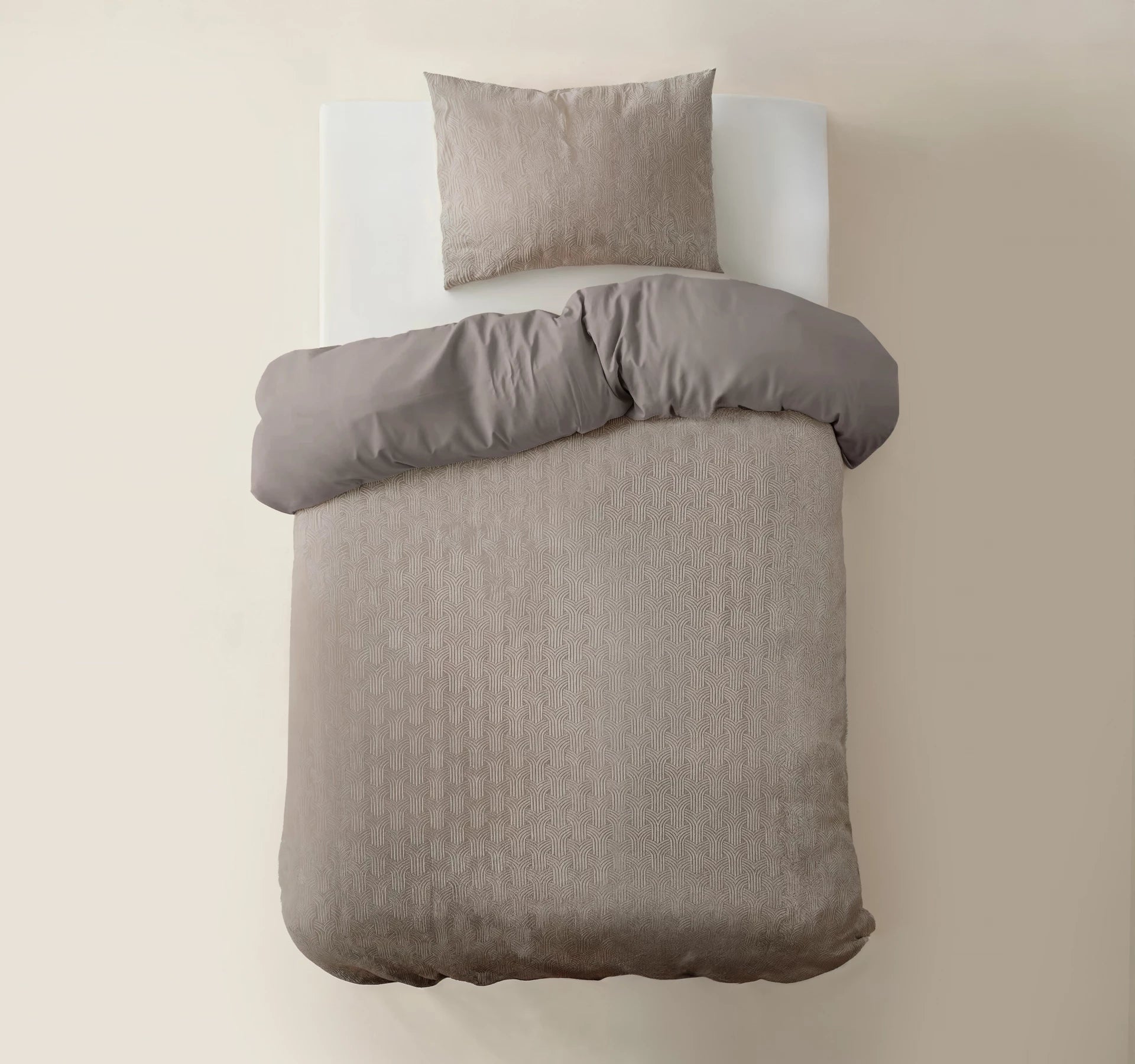 Sleeptime Flanel Art - Taupe - Flanel Fleece