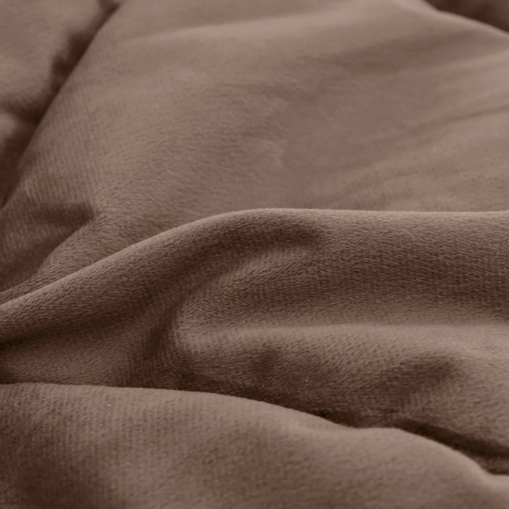 Sleeptime Lazy Velvet dekbed zonder overtrek incl. kussensloop - Taupe/Bruin