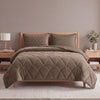 Sleeptime Lazy Velvet dekbed zonder overtrek incl. kussensloop - Taupe/Bruin