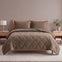 Sleeptime Lazy Velvet dekbed zonder overtrek incl. kussensloop - Taupe/Bruin