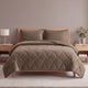 Sleeptime Lazy Velvet dekbed zonder overtrek incl. kussensloop - Taupe/Bruin