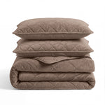 Sleeptime Lazy Velvet dekbed zonder overtrek incl. kussensloop - Taupe/Bruin