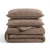 Sleeptime Lazy Velvet dekbed zonder overtrek incl. kussensloop - Taupe/Bruin