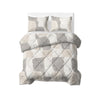 Sleeptime Lazy dekbed zonder overtrek Checkered - Excl. kussensloop - Beige/Grijs - bovenaanzicht