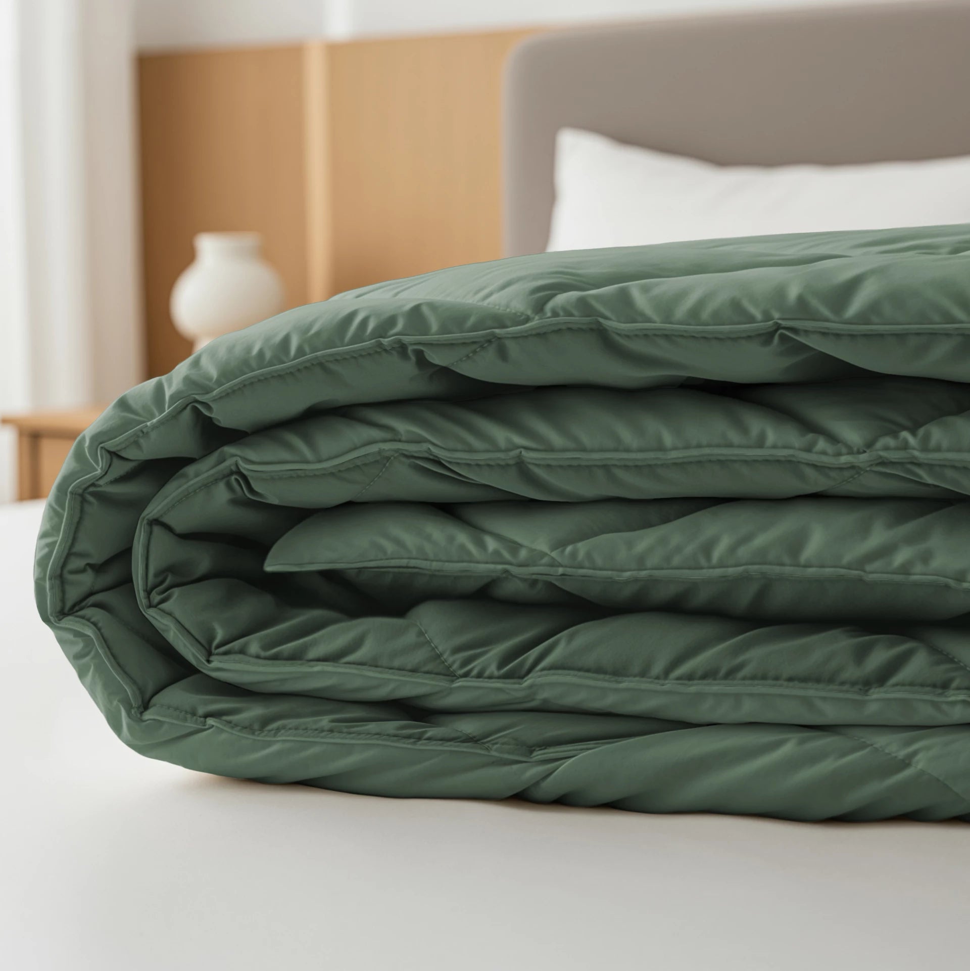 Sleeptime Lazy dekbed zonder overtrek Diamond incl. kussensloop - Groen