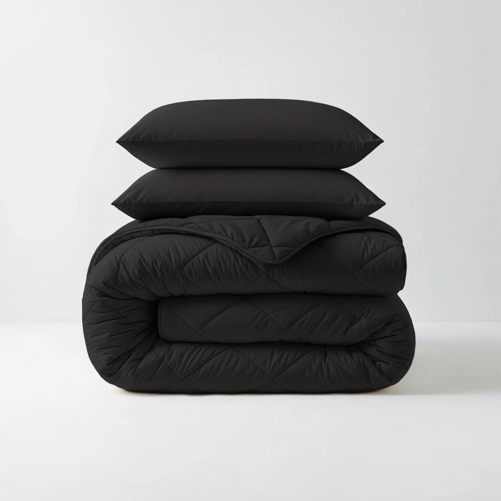 Sleeptime Lazy dekbed zonder overtrek Diamond incl. kussensloop - Zwart