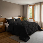 Sleeptime Lazy dekbed zonder overtrek Diamond incl. kussensloop - Zwart