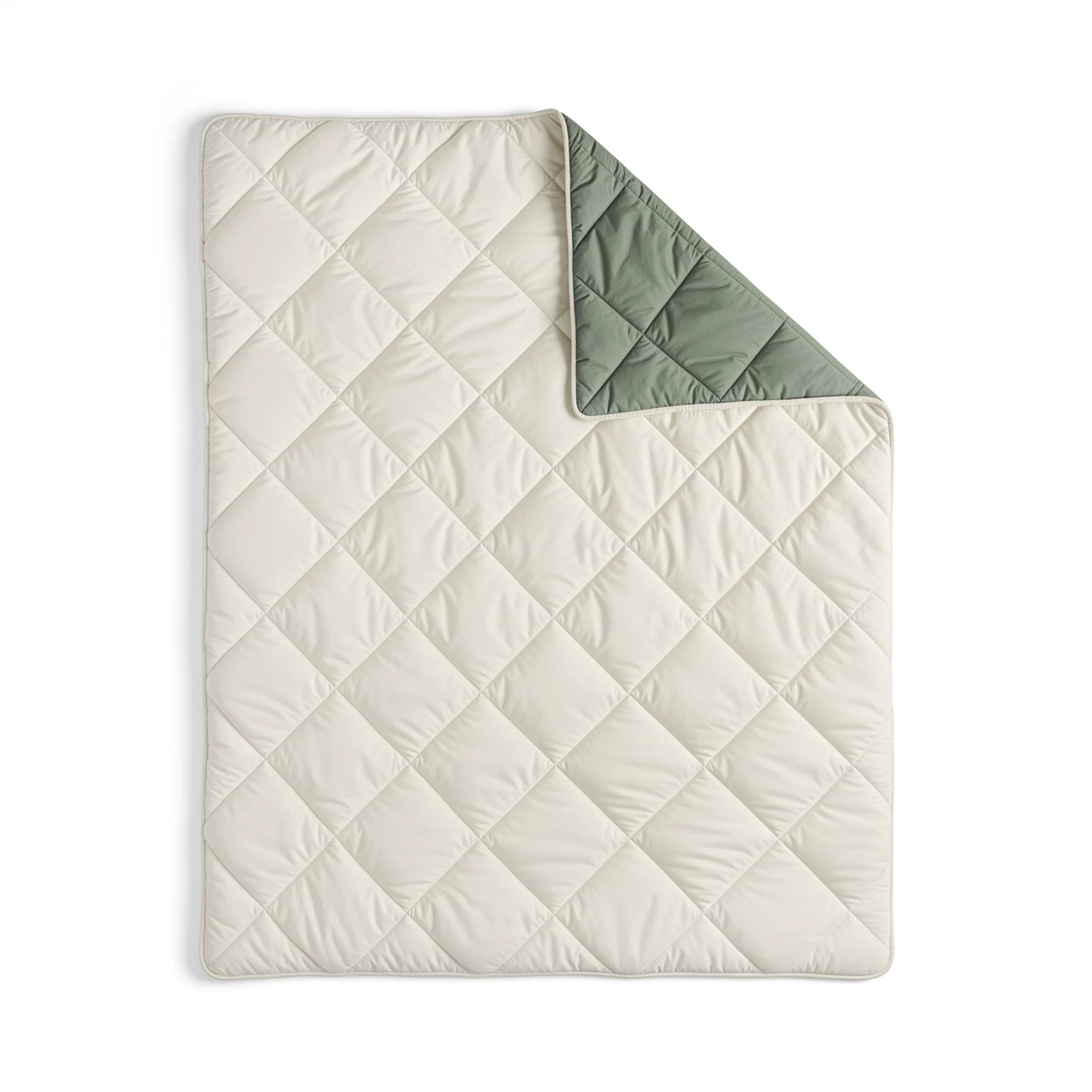 Sleeptime Lazy dekbed zonder overtrek Diamond incl. kussensloop - Crème/Groen