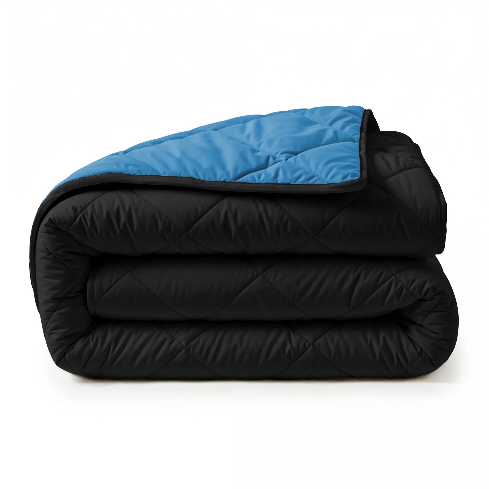 Sleeptime Lazy dekbed zonder overtrek Diamond incl. kussensloop - Zwart/Zee blauw