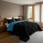Sleeptime Lazy dekbed zonder overtrek Diamond incl. kussensloop - Zwart/blauw