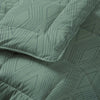 Sleeptime Lazy dekbed zonder overtrek Dorian incl. kussensloop - groen - closeup