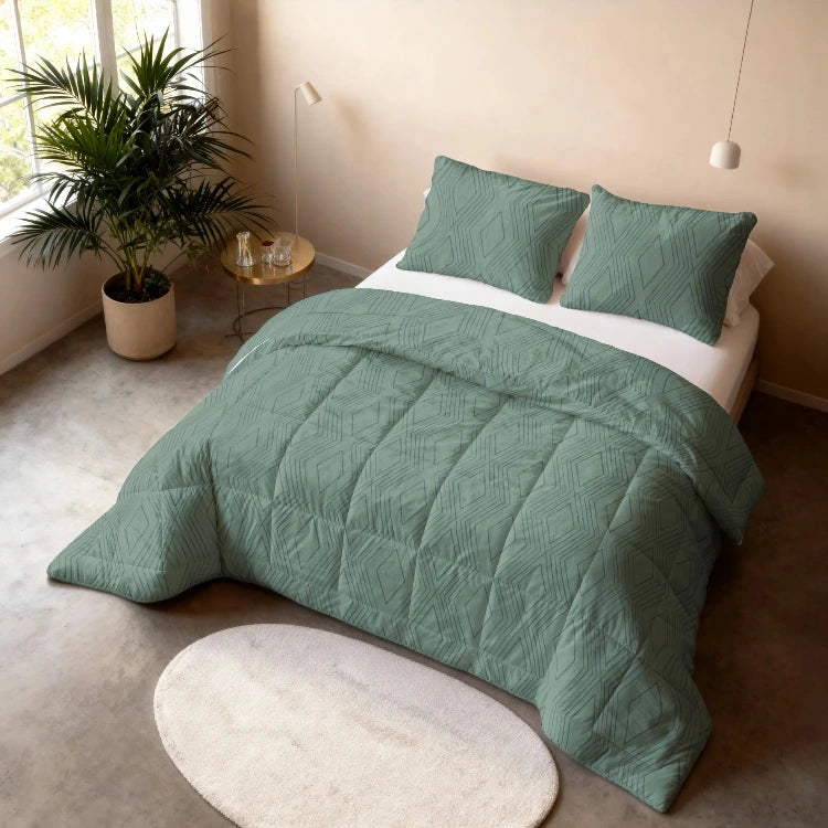 Sleeptime Lazy dekbed zonder overtrek Dorian incl. kussensloop - groen - kamer