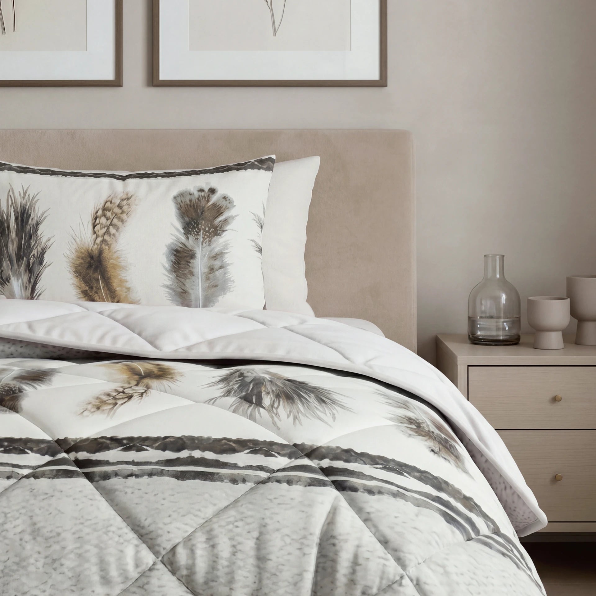 Sleeptime Lazy dekbed zonder overtrek Feathers 3 incl. kussensloop - details