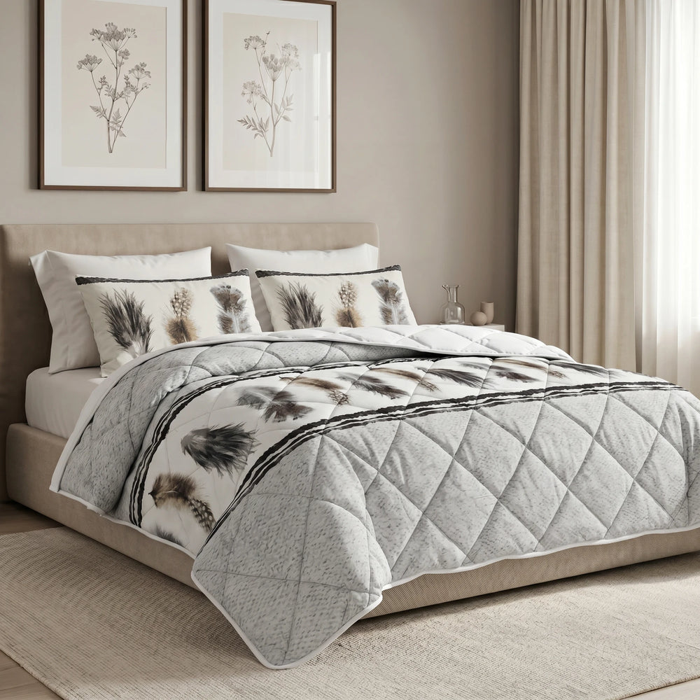 Sleeptime Lazy dekbed zonder overtrek Feathers 3 incl. kussensloop - zijaanzicht