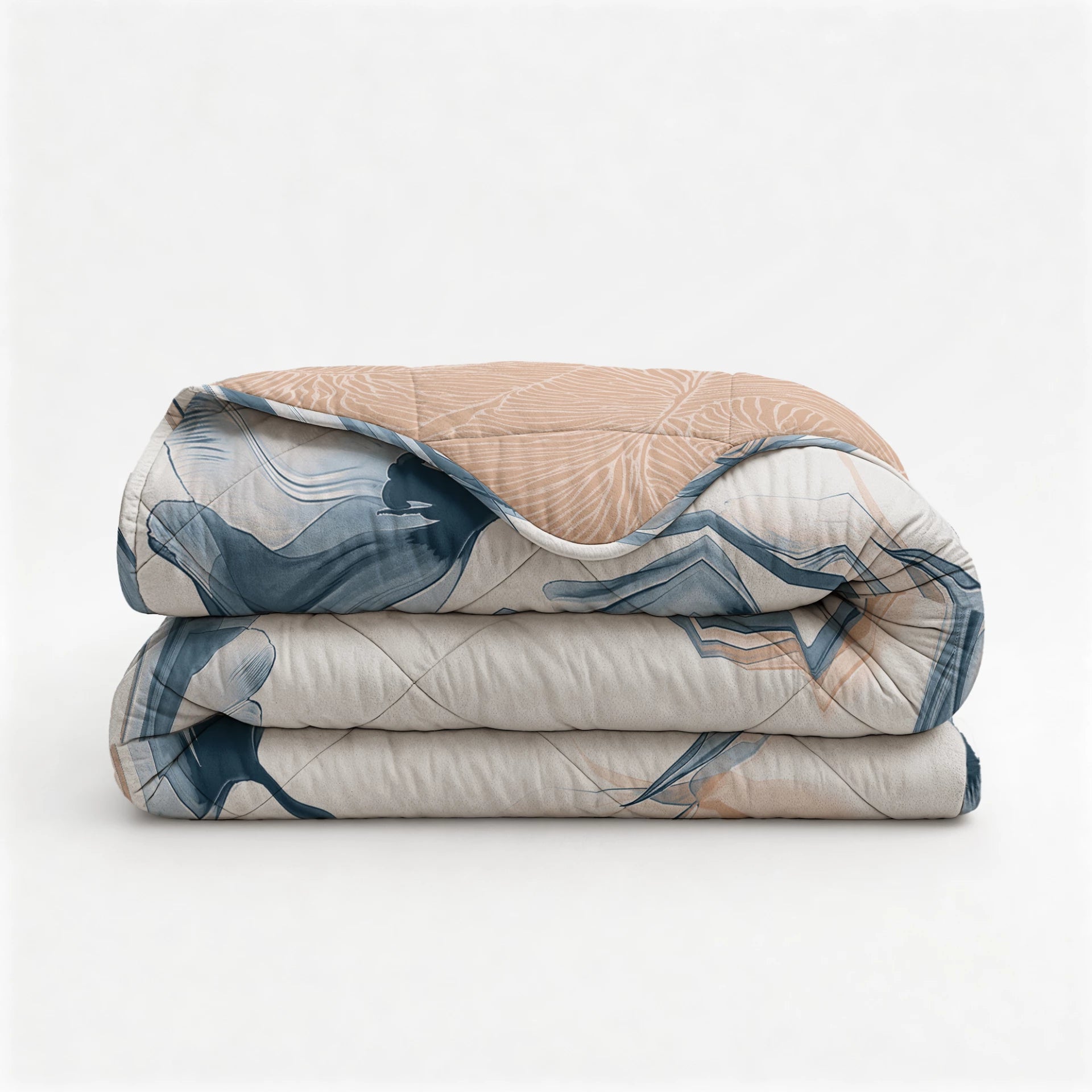 Sleeptime Lazy dekbed zonder overtrek Glass Flower incl. kussensloop - Blauw