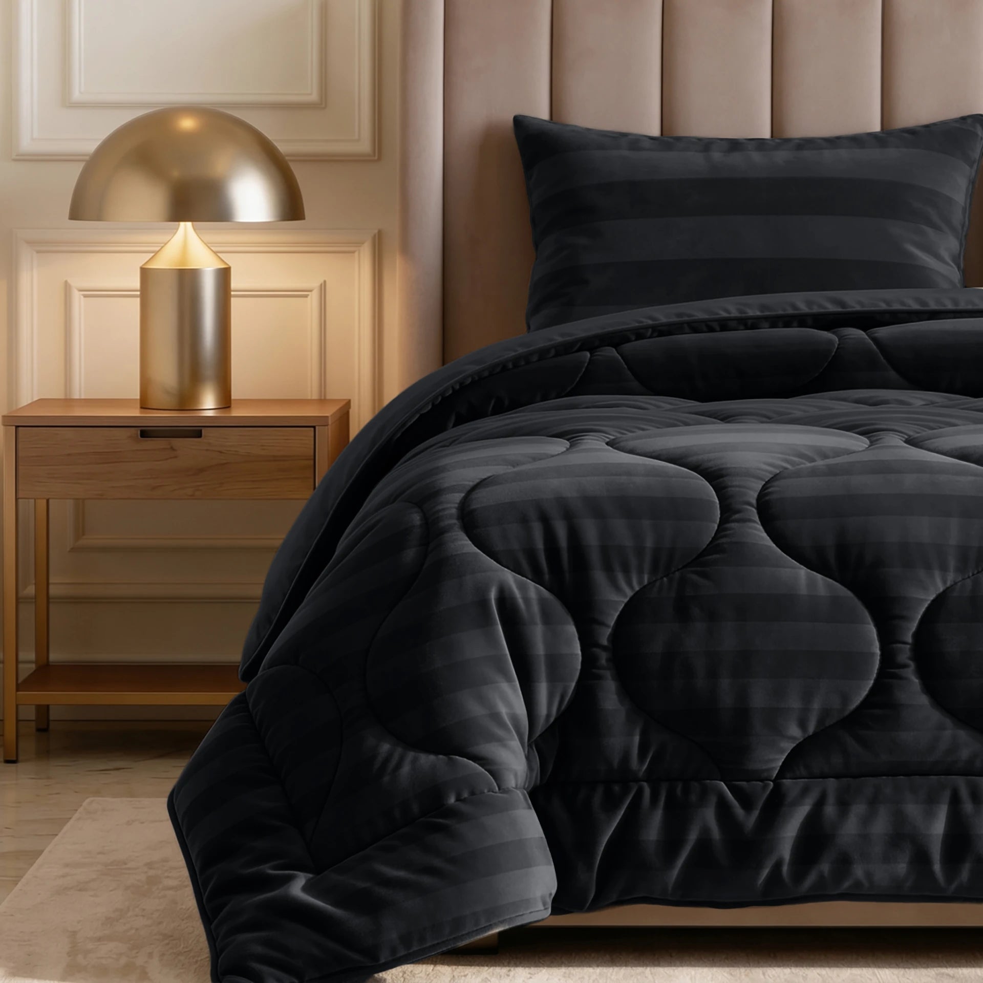 Sleeptime Lazy dekbed zonder overtrek Hotel Velvet excl. kussensloop - Antraciet - sfeerfoto