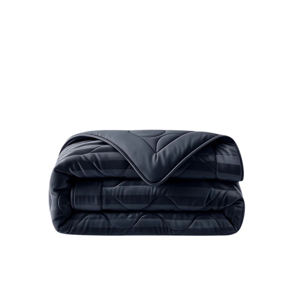 Sleeptime Lazy dekbed zonder overtrek Hotel Velvet excl. kussensloop - Navy - opgevouwen