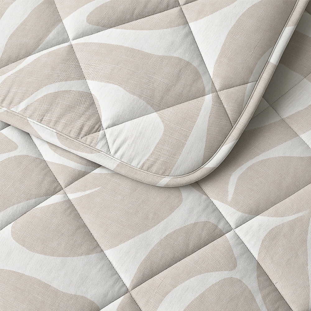 Sleeptime Lazy dekbed zonder overtrek Kello incl. kussensloop - Taupe/zand - detail