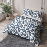 Sleeptime Lazy dekbed zonder overtrek Mado incl. kussensloop - Wit/blauw - bovenaanzicht