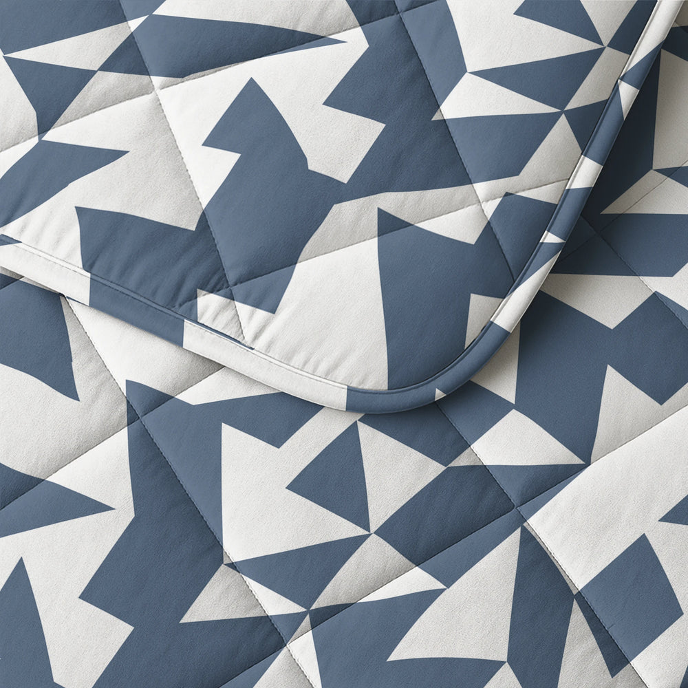 Sleeptime Lazy dekbed zonder overtrek Mado incl. kussensloop - Wit/blauw - detail