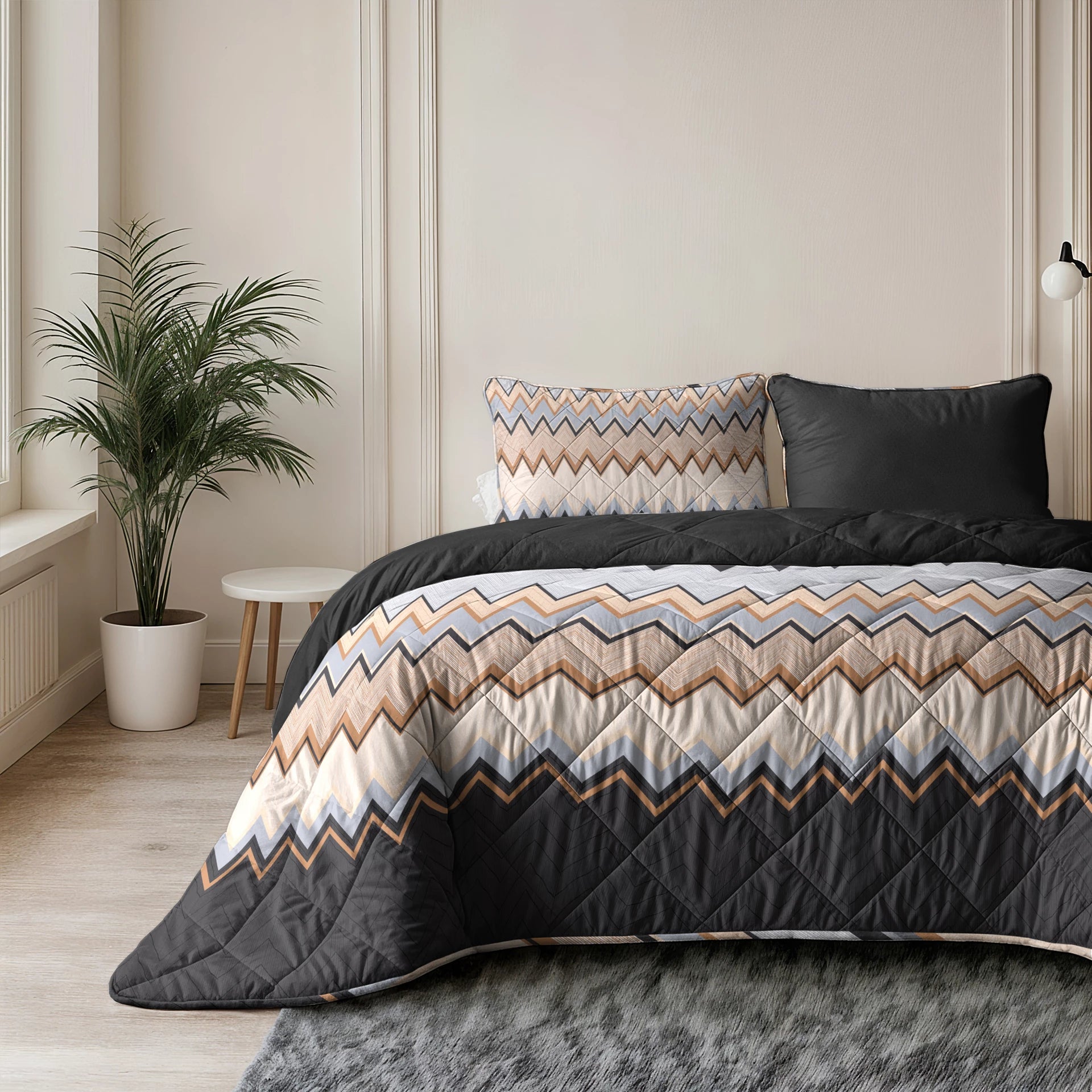 Sleeptime Lazy dekbed zonder overtrek Mikas incl. kussensloop - Blauw/Zand