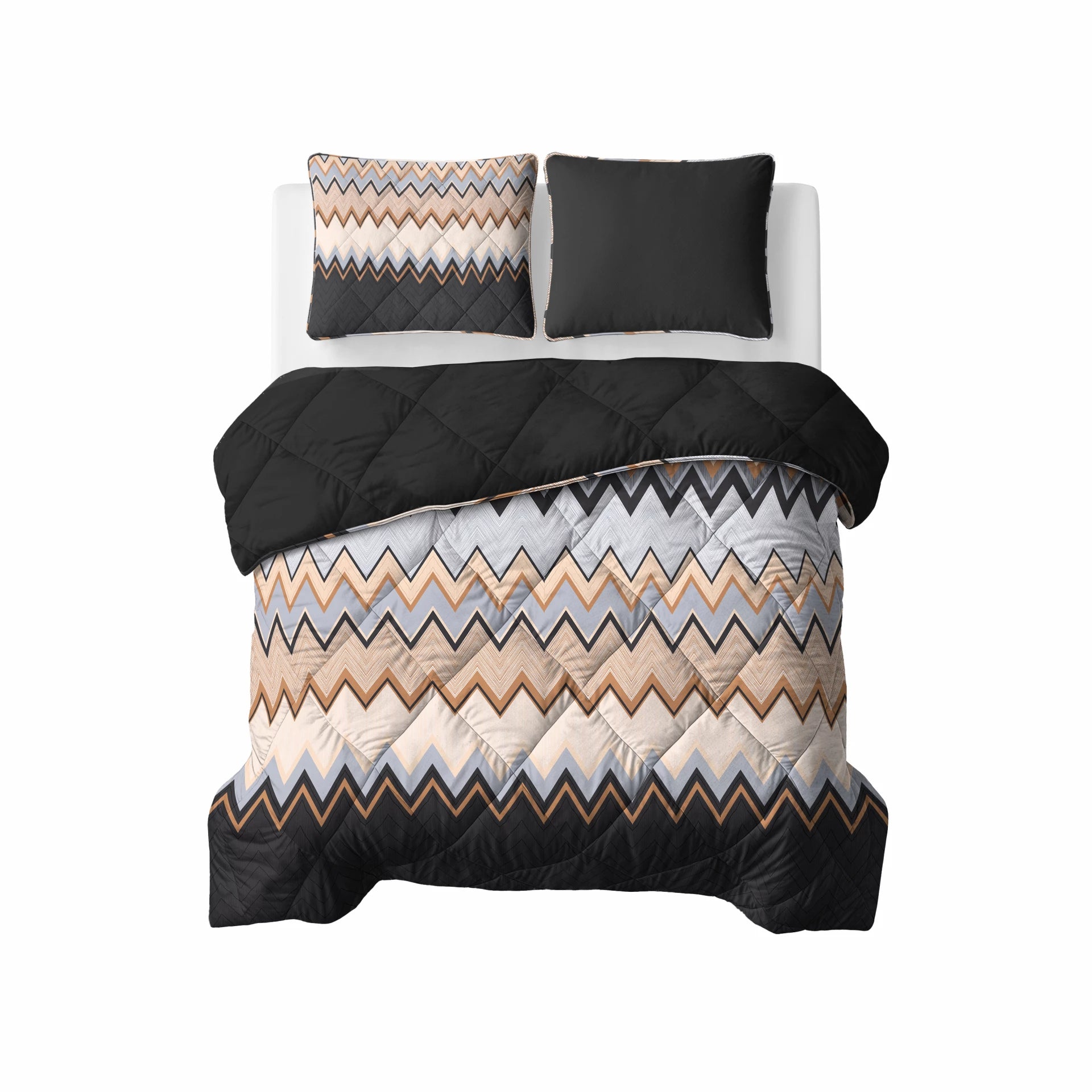 Sleeptime Lazy dekbed zonder overtrek Mikas incl. kussensloop - Blauw/Zand