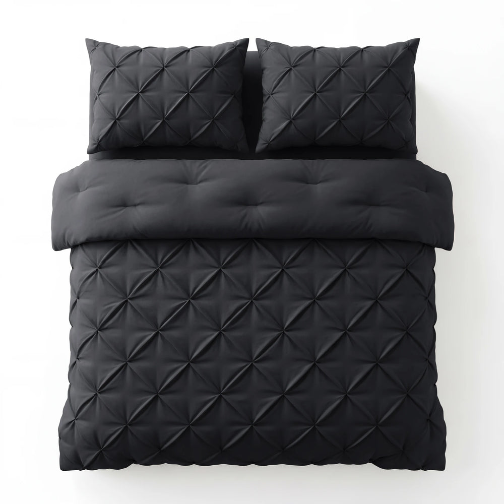 Sleeptime Lazy dekbed zonder overtrek Pintuck - Excl. kussensloop - Antraciet - tweepersoons