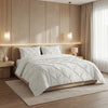 Sleeptime Lazy dekbed zonder overtrek Pintuck - Excl. kussensloop - Off White - zijaanzicht