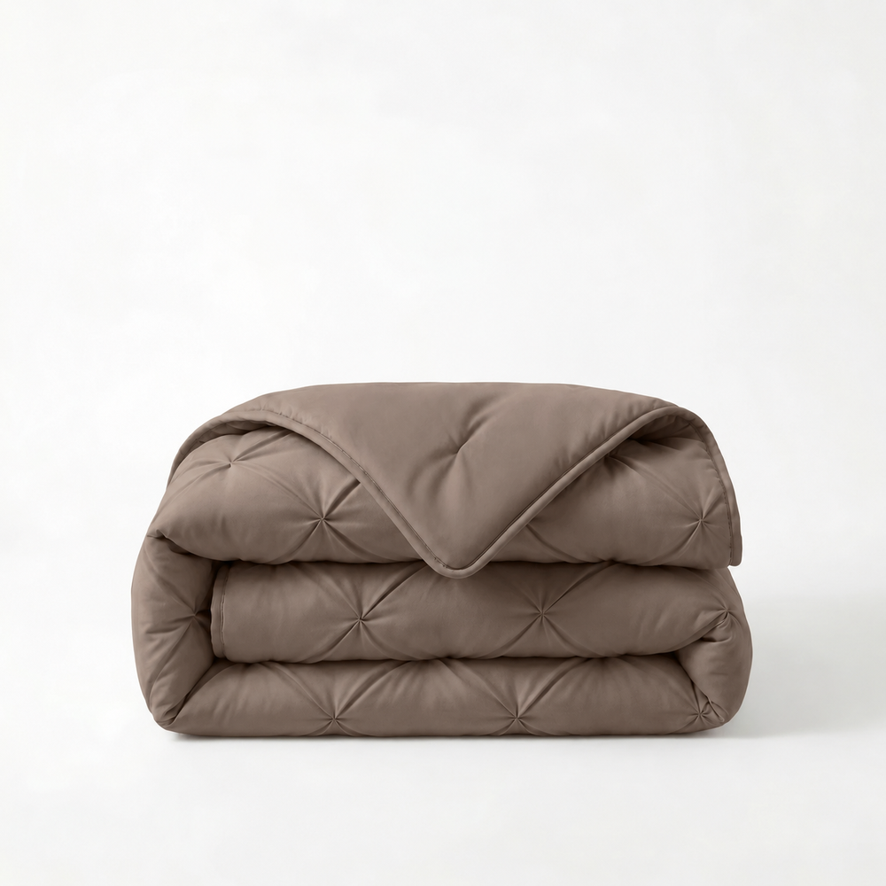 Sleeptime Lazy dekbed zonder overtrek Pintuck - Excl. kussensloop - Taupe