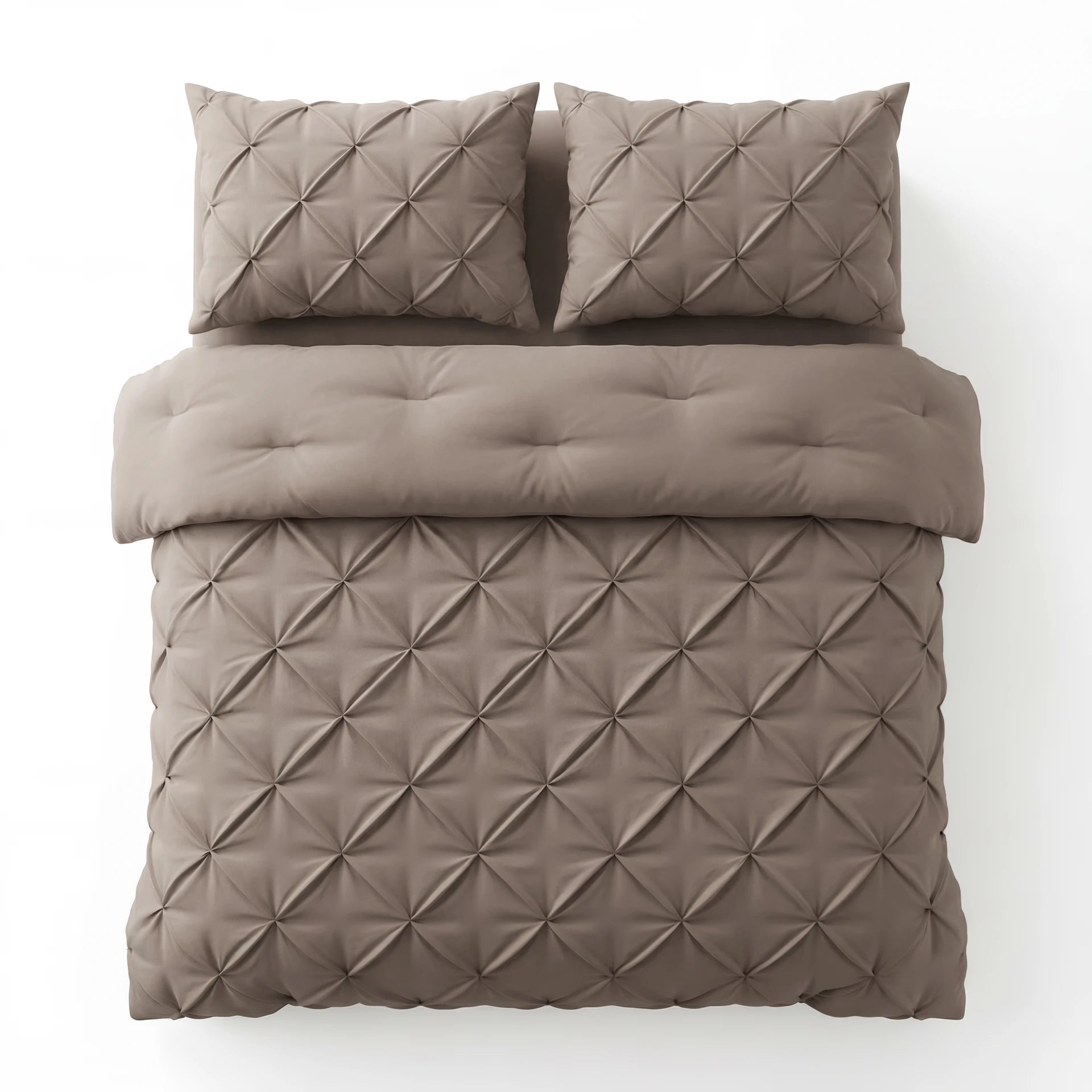 Sleeptime Lazy dekbed zonder overtrek Pintuck - Excl. kussensloop - Taupe - tweepersoons