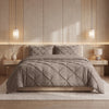 Sleeptime Lazy dekbed zonder overtrek Pintuck - Excl. kussensloop - Taupe - vooraanzicht