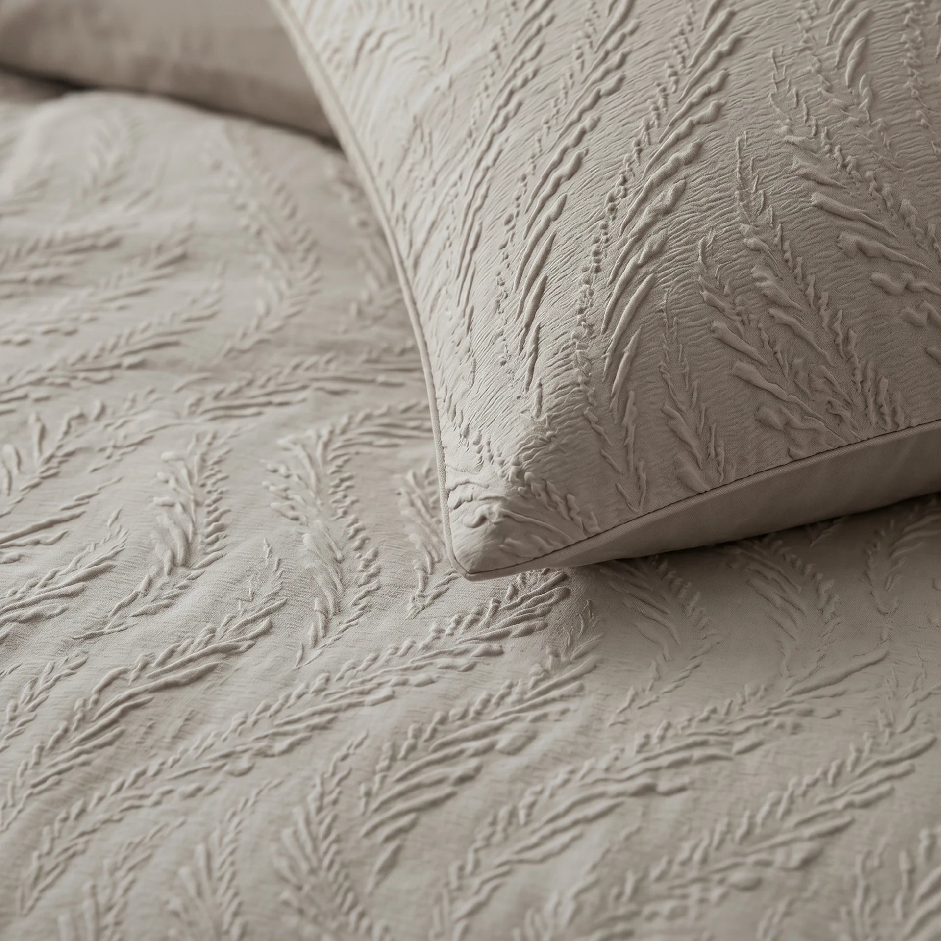 Sleeptime Lazy dekbed zonder overtrek Rafa - Incl. kussensloop - Taupe - detail stof