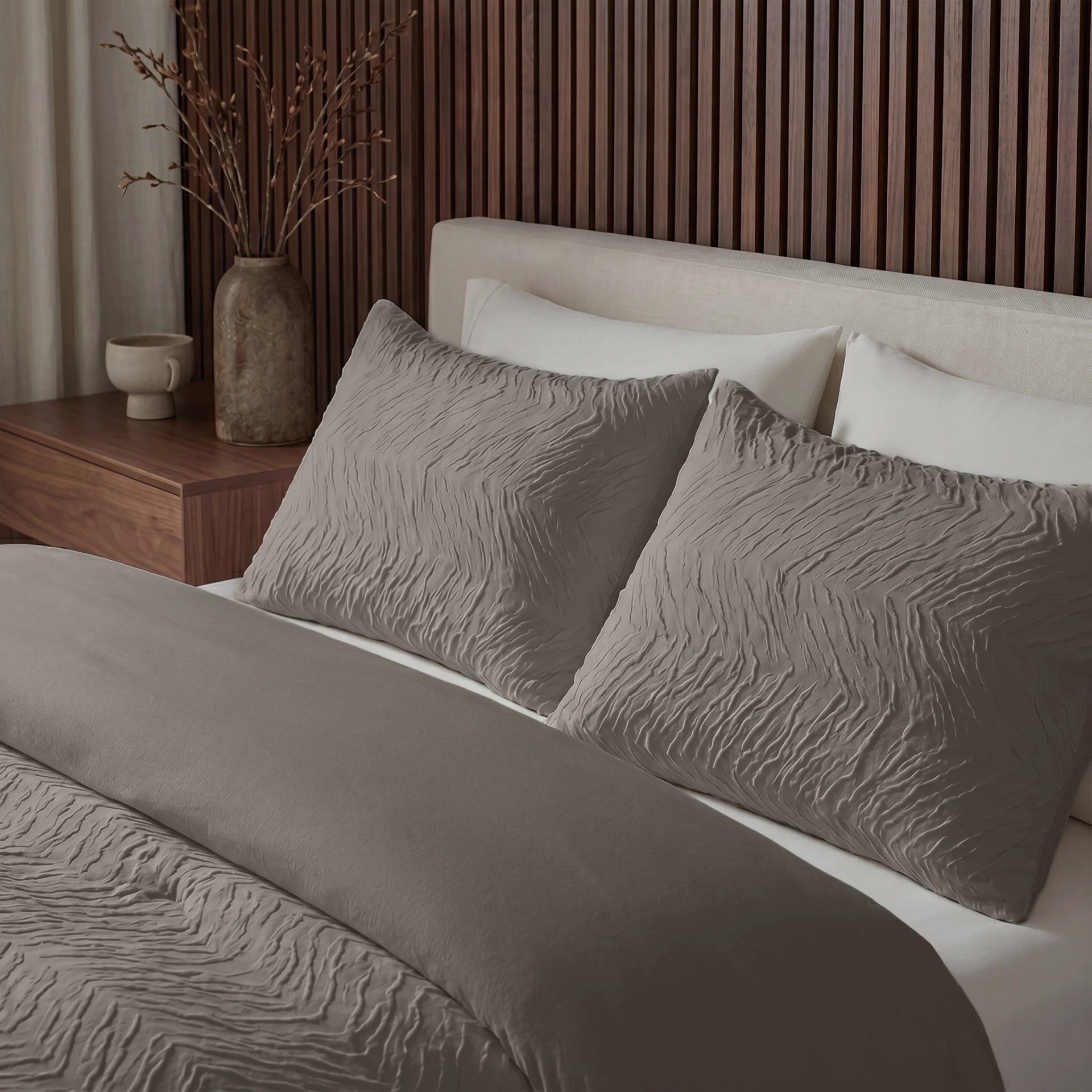 Sleeptime Lazy dekbed zonder overtrek Salva - Incl. kussensloop - Taupe - bed