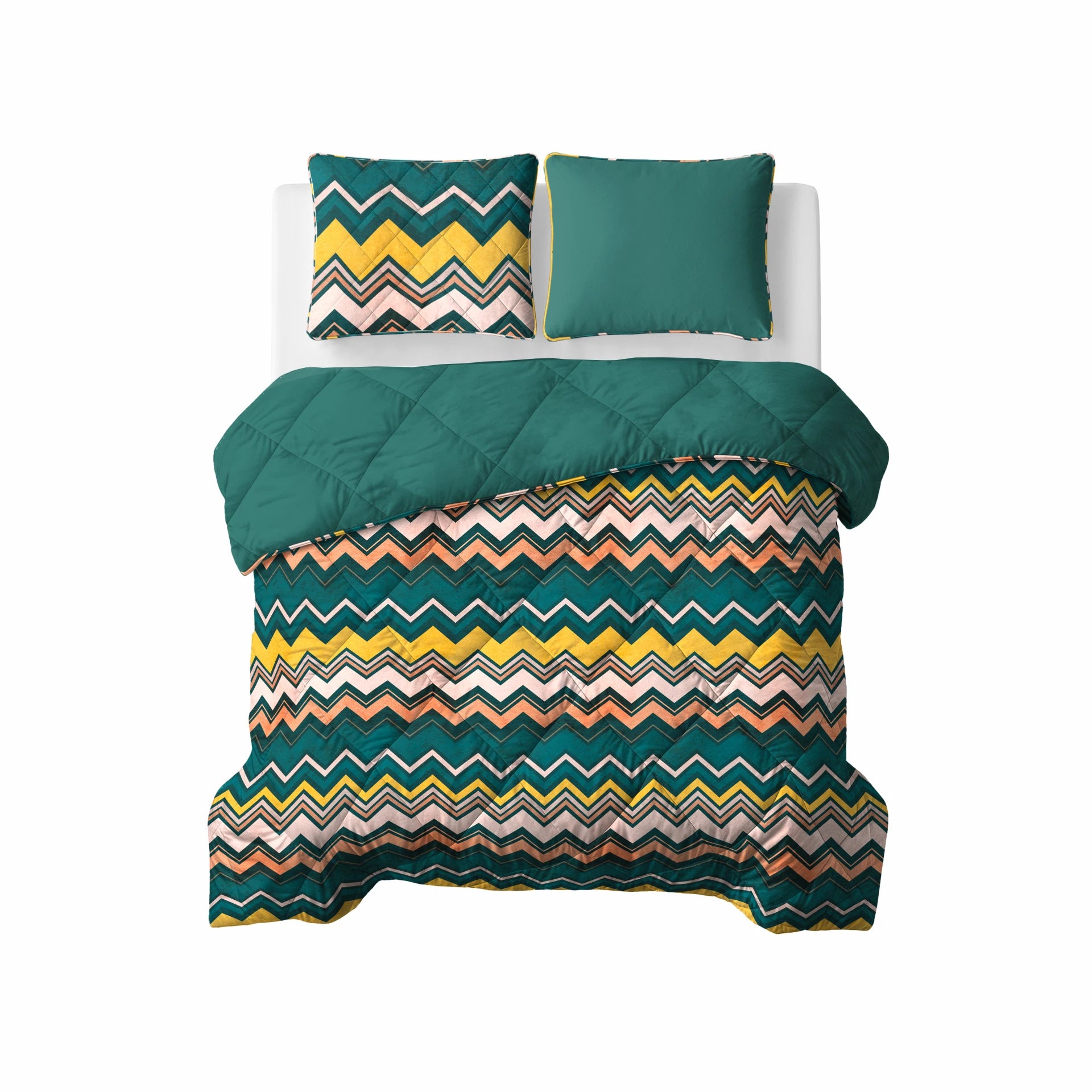 Sleeptime Lazy dekbed zonder overtrek Scala incl. kussensloop - Donkergroen