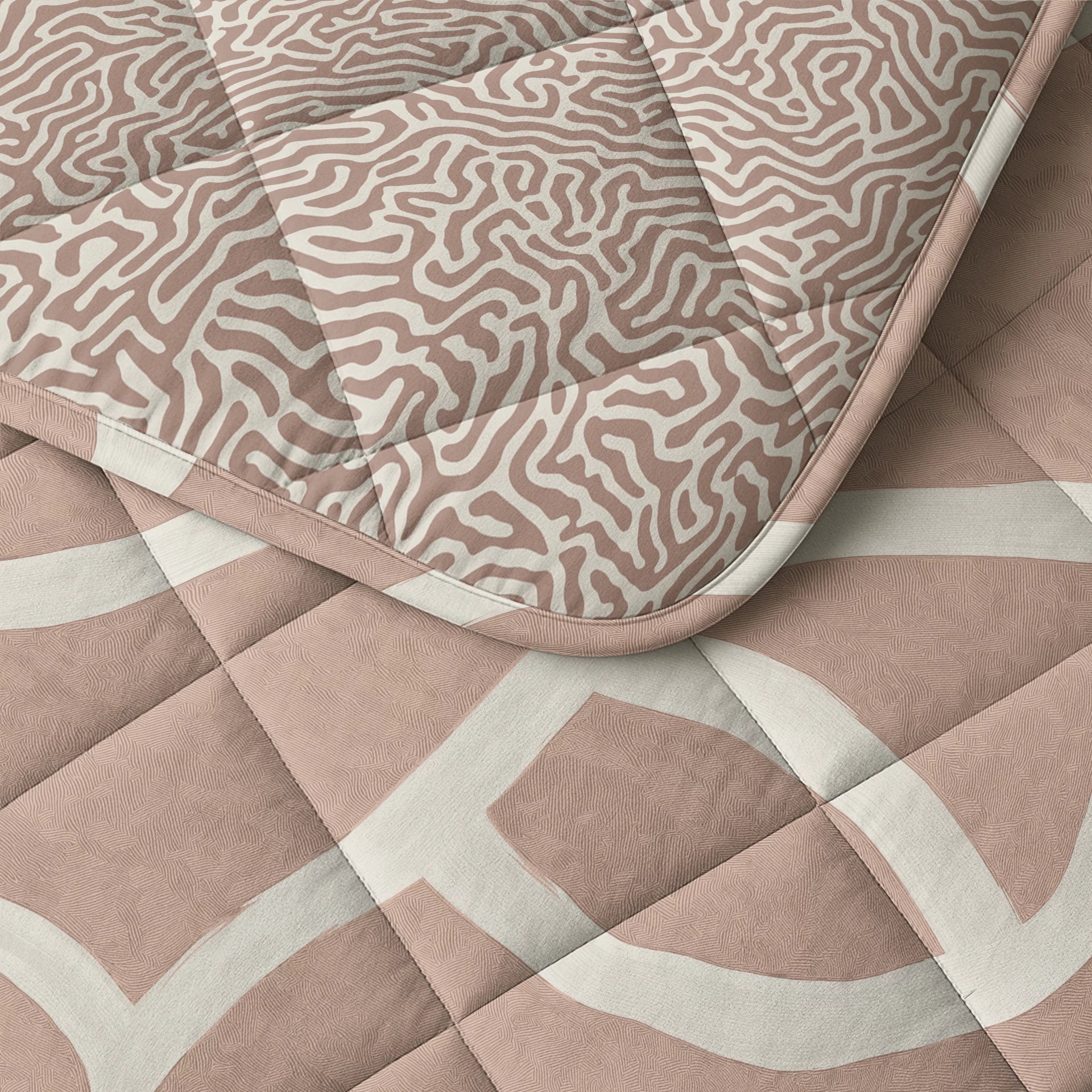 Sleeptime Lazy dekbed zonder overtrek Shapes incl. kussensloop - Zand