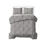 Sleeptime Lazy dekbed zonder overtrek Stripy - Excl. kussensloop - Beige/Blauw - bovenaanzicht