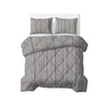 Sleeptime Lazy dekbed zonder overtrek Stripy - Excl. kussensloop - Beige/Blauw - bovenaanzicht