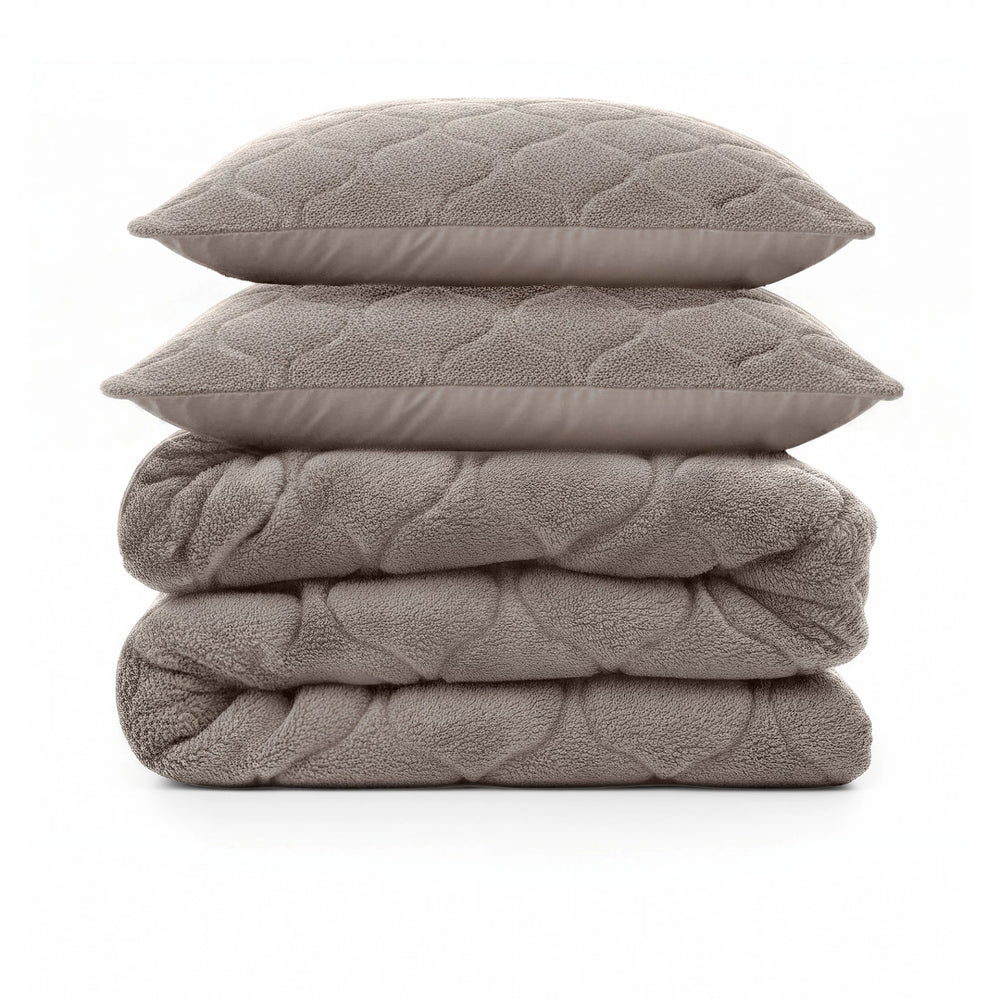 Sleeptime Lazy dekbed zonder overtrek Teddy incl. kussensloop - Taupe - product