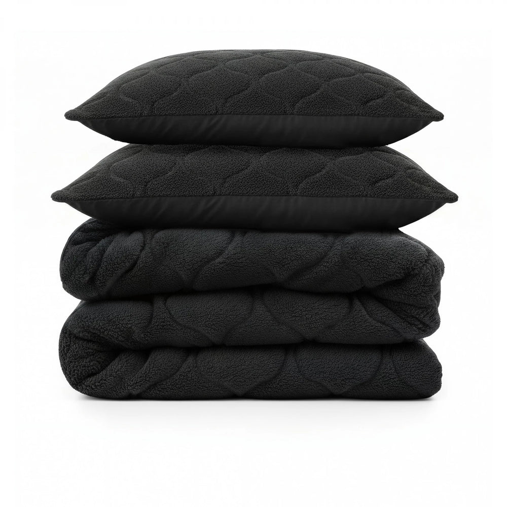 Sleeptime Lazy dekbed zonder overtrek Teddy incl. kussensloop - Zwart - product