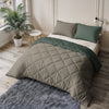 Sleeptime zomerdekbed zonder overtrek incl. kussensloop - Groen/Taupe