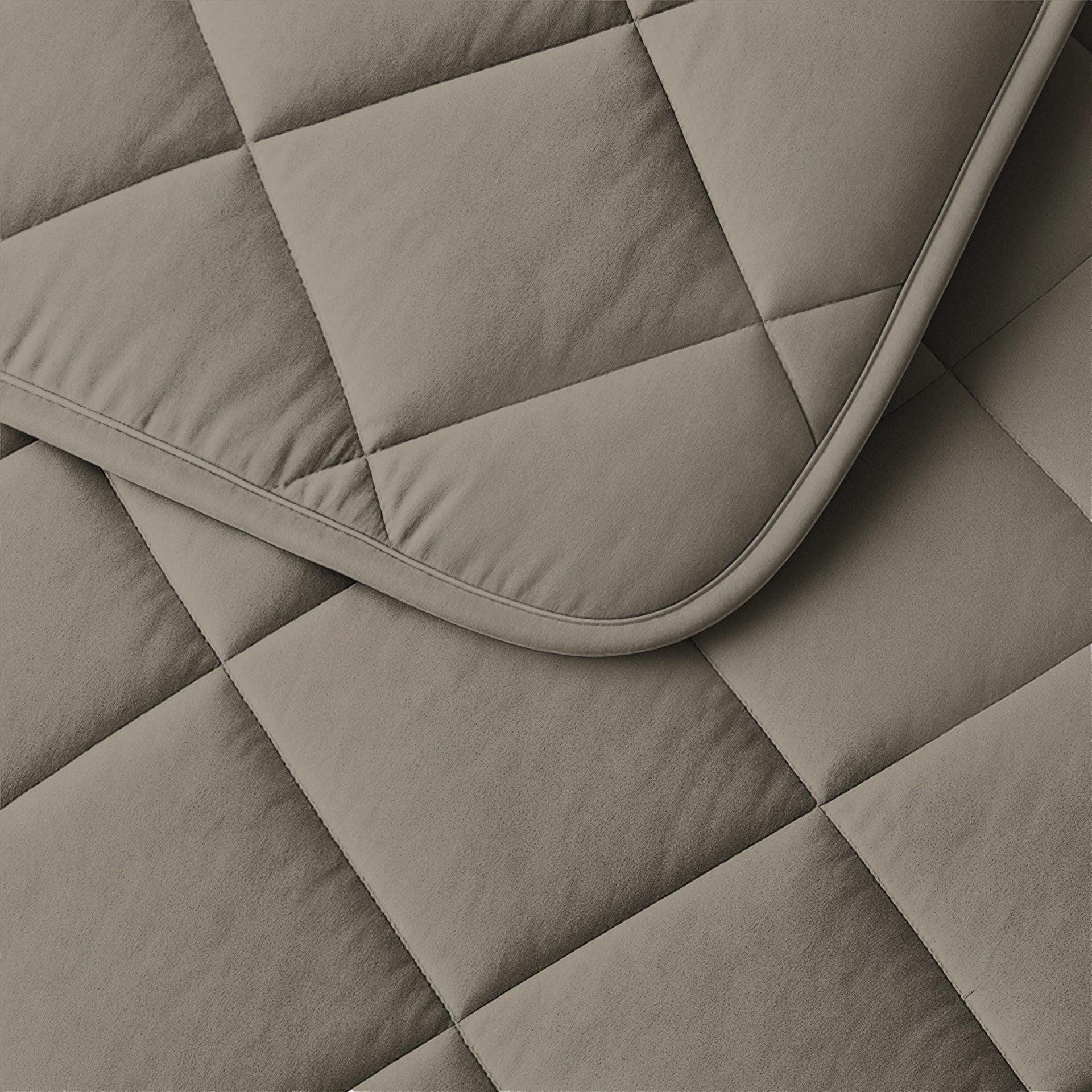 Lazy dekbed zonder overtrek inclusief kussensloop - Taupe/grijs