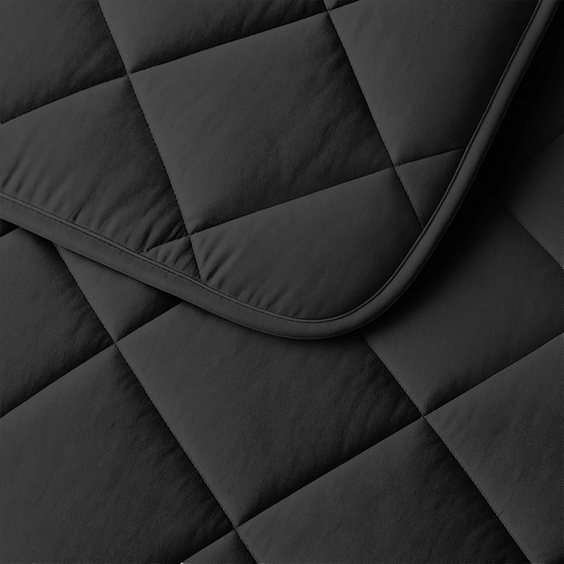 Lazy dekbed zonder overtrek inclusief kussensloop - Zwart