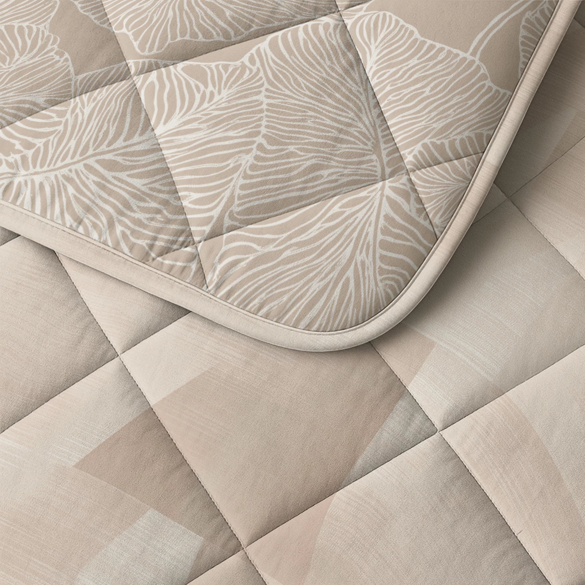 Sleeptime Lazy dekbed zonder overtrek Warm Triangles incl. kussensloop - Zand/Beige