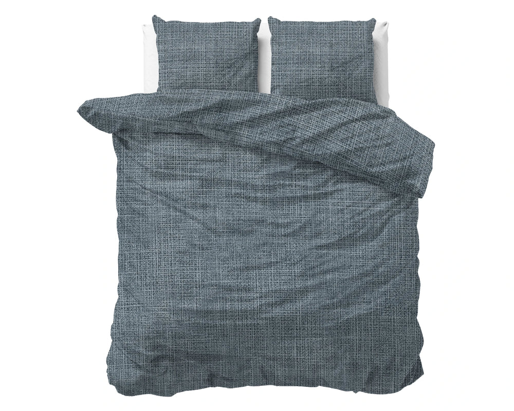 Sleeptime Pure dekbedovertrek Vintage - blauw - Katoen - tweepersoons