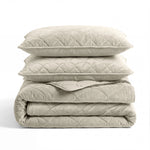 Sleeptime Velvet Lazy dekbed zonder overtrek incl. kussensloop - Taupe/Grijs