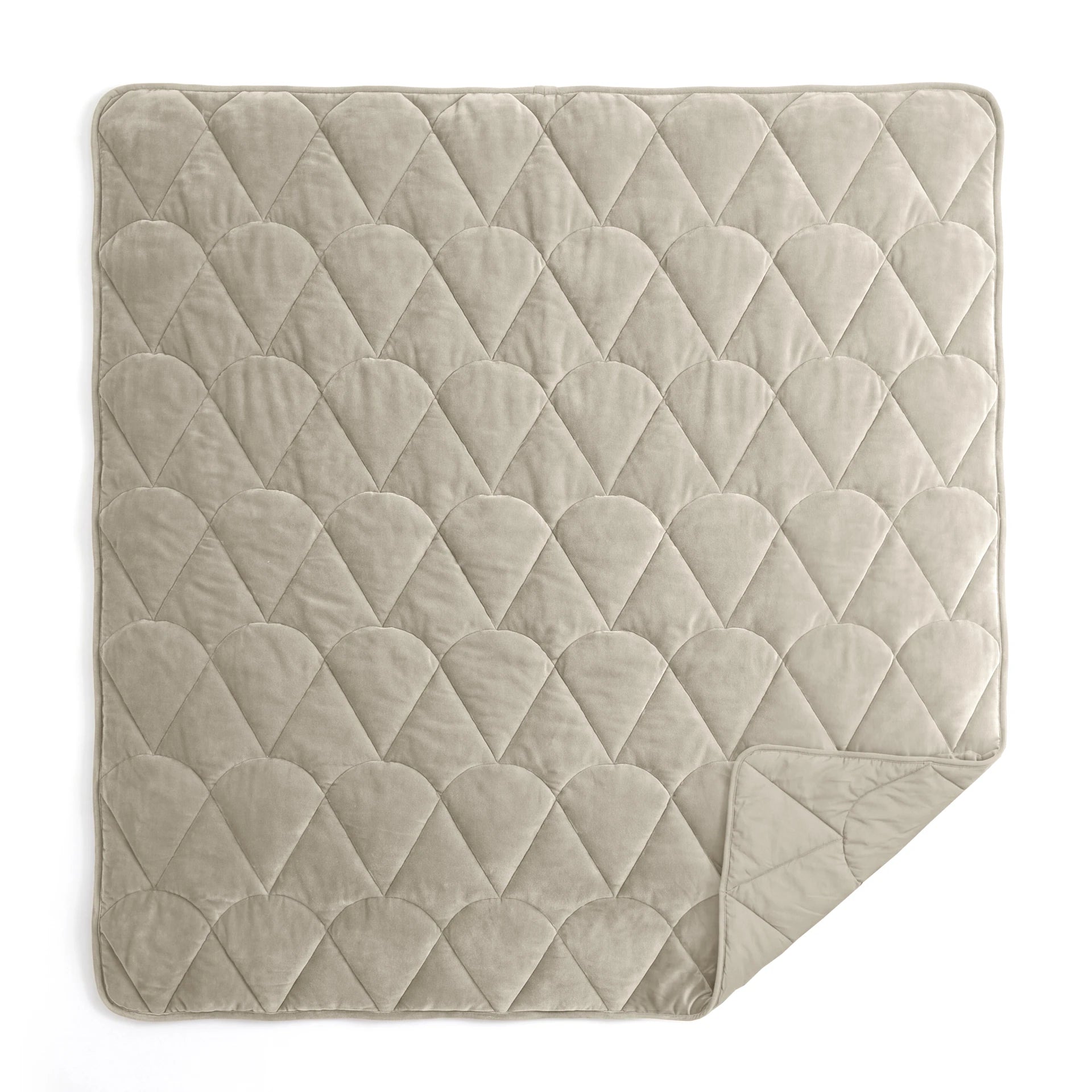 Sleeptime Velvet Lazy dekbed zonder overtrek incl. kussensloop - Taupe/Grijs