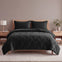 Sleeptime Velvet Lazy dekbed zonder overtrek incl. kussensloop - Zwart
